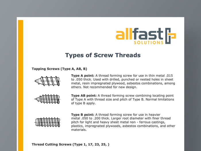 Types of Screw Threads