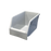 White corner shelf with textured pattern on a white background