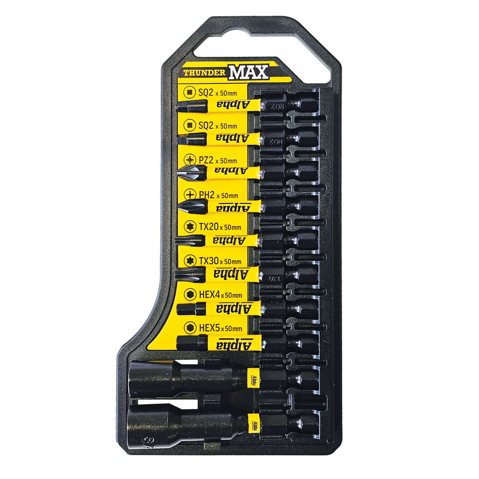 ThunderMax Impact Driver Bit Set - 10 piece