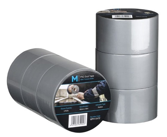 Silver PVC Duct Tape 48mm X 30m