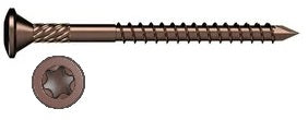 Decking Screws Torx Drive Stainless Bronze Finish