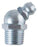 A zinc plated grease nipple typically used for lubrication in machinery.